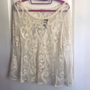 EXPRESS lace long sleeve top